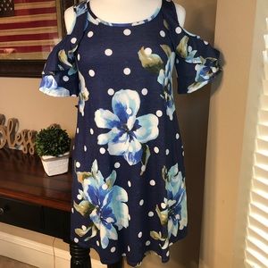 Peep Shoulder Dress with Pockets - Small